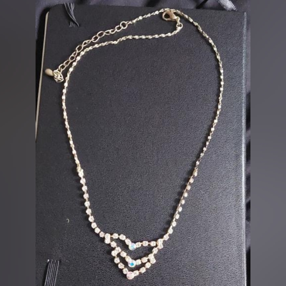Sparkle Rhinestone Prom Necklace - Picture 2 of 4